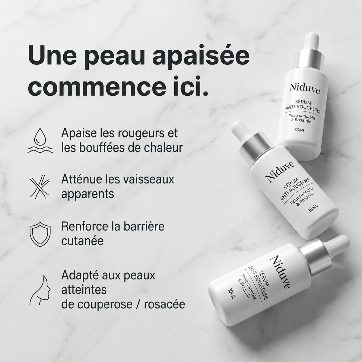 Niduve Sérum Anti-Rougeurs