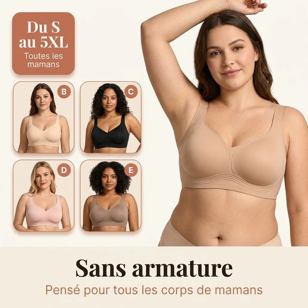 Soutien-gorge Sans Armatures Maintien Doux et Confortable